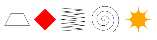 Imagem mostrando as formas que você deve desenhar